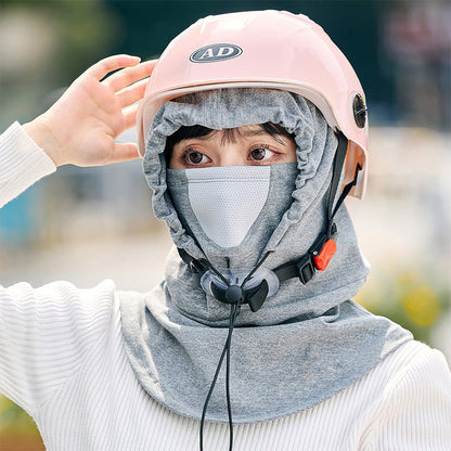 Hooded Face Mask with Neckwarmer for Cycling