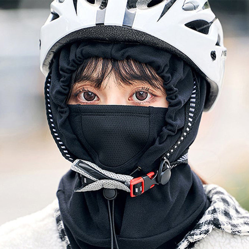 Hooded Face Mask with Neckwarmer for Cycling