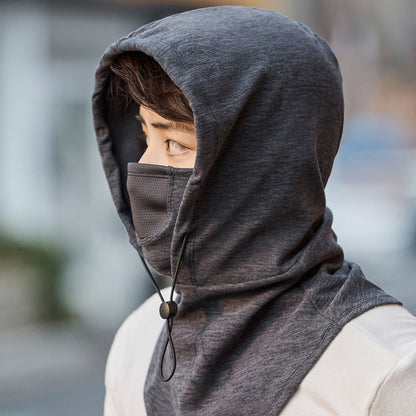 Hooded Face Mask with Neckwarmer for Cycling