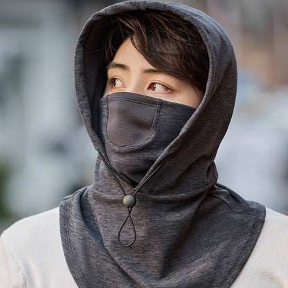 Hooded Face Mask with Neckwarmer for Cycling