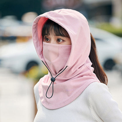 Hooded Face Mask with Neckwarmer for Cycling